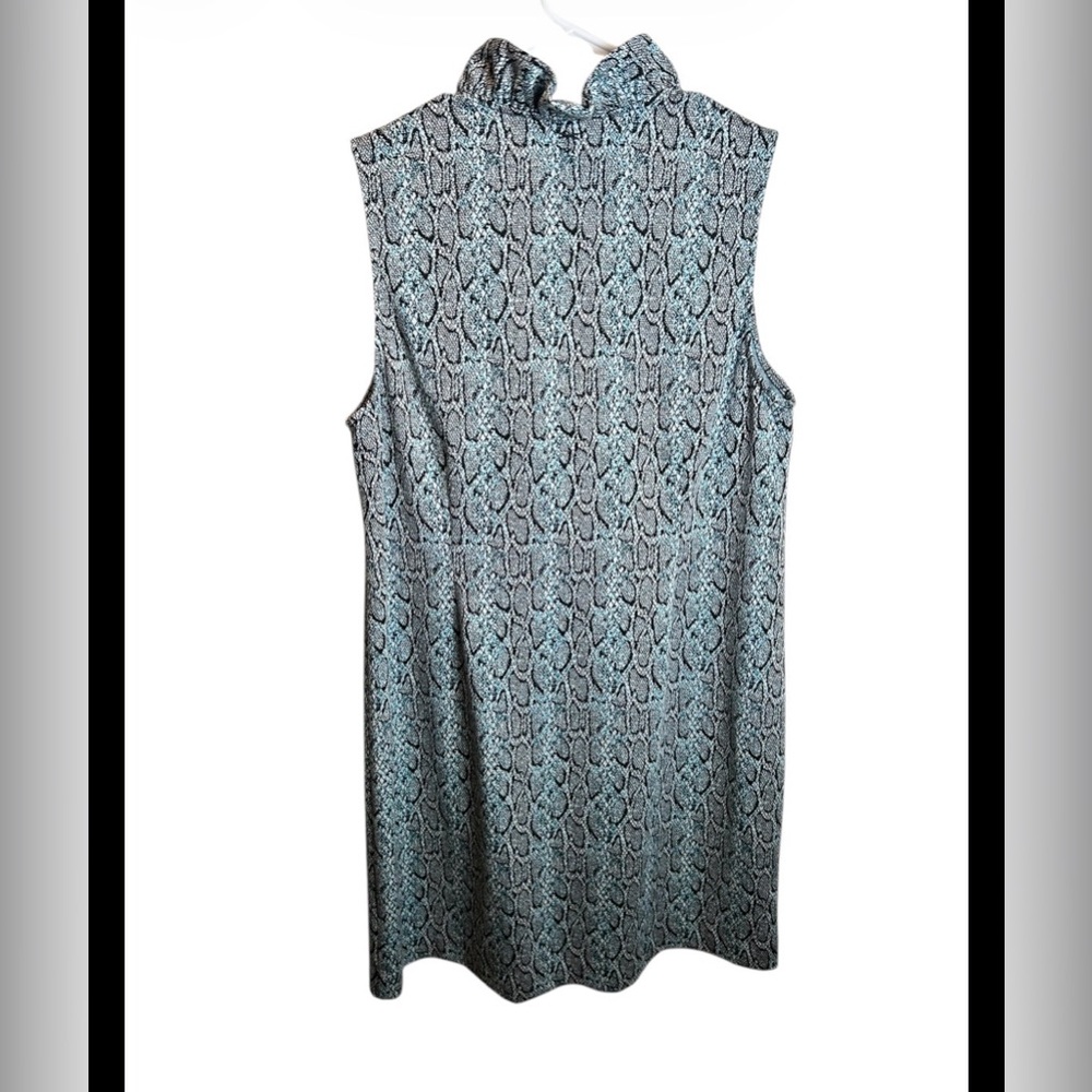 Tyler Böe Designer Blue Black Snake Animal Print Dress Size XL - Picture 6 of 8